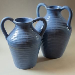 Roatán Blue Double-Handled Vases