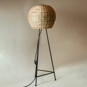 Woven Globe Floor Lamp – Handcrafted in Honduras