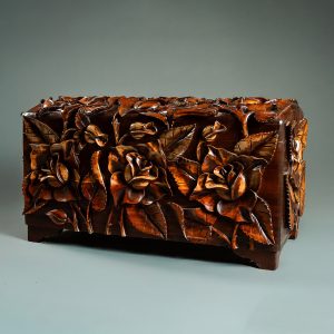 Hand-Carved Cedar Wood Chest